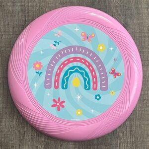 💞 New Pink Frisbee with Spring Rainbow Design
